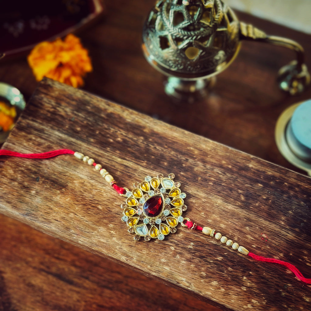Royal Rajbandhan Kundan Rakhi