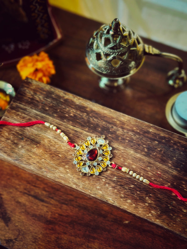 Royal Rajbandhan Kundan Rakhi