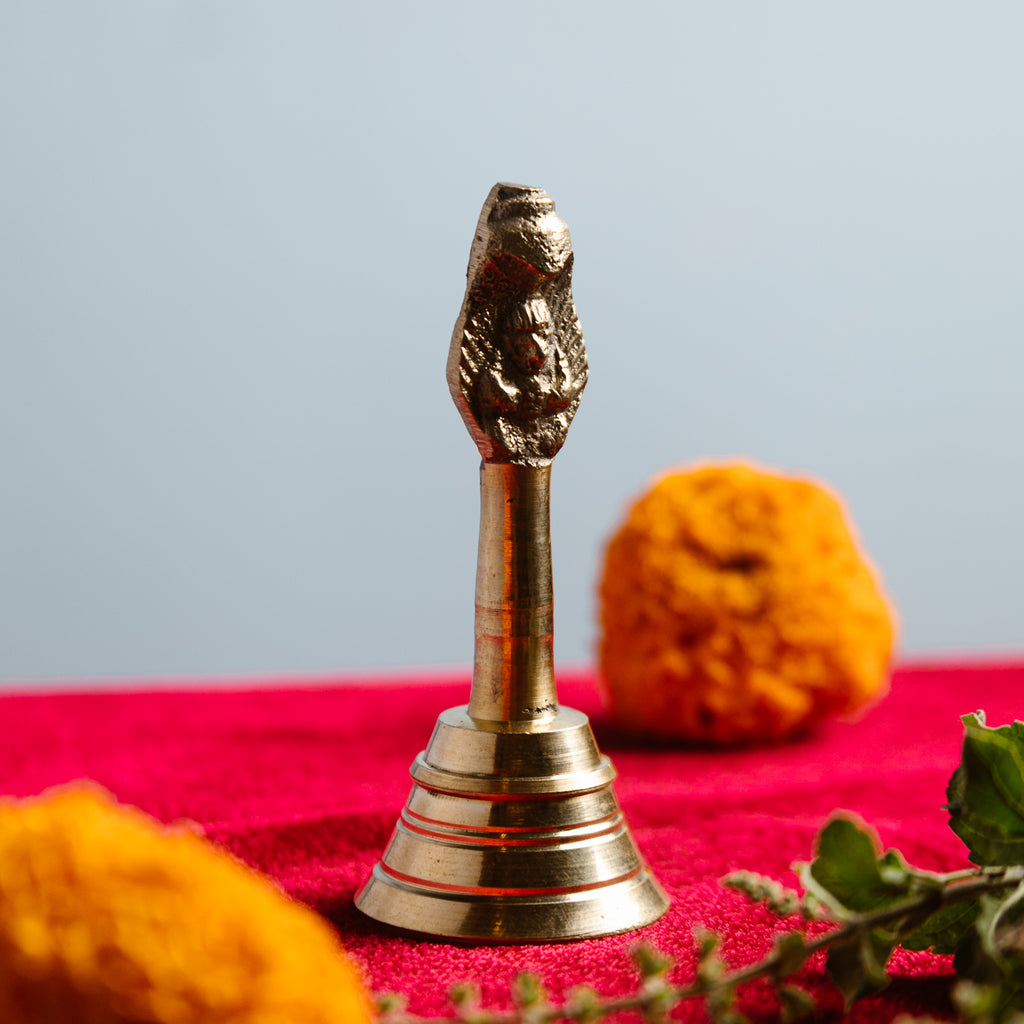 Brass Pooja Bell | Antique Finish