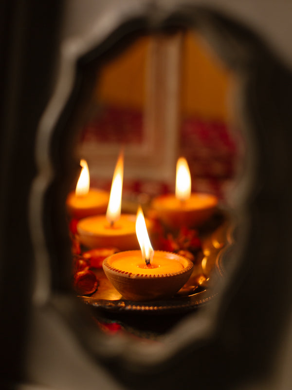 Terracotta Beeswax Diyas (Set of 6)