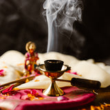 Brass Dhoop Dani with Wooden Handle