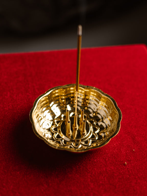 Brass Agarbatti Stand with Ash Catcher