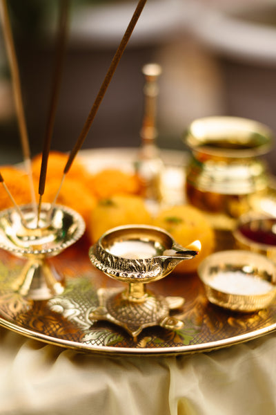 Brass Pooja Thali  Set of 7 – The Bhoomi Store