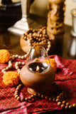 Terracotta Diya | Glass Oil Lamp
