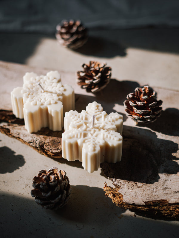 Snowflake Candles (Set of 2)