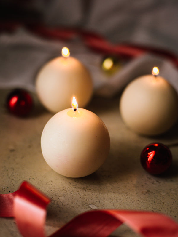 Christmas Ornament Candles (Set of 3)