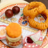 Marble Pooja Thali | Meenakari & Ganesha Design