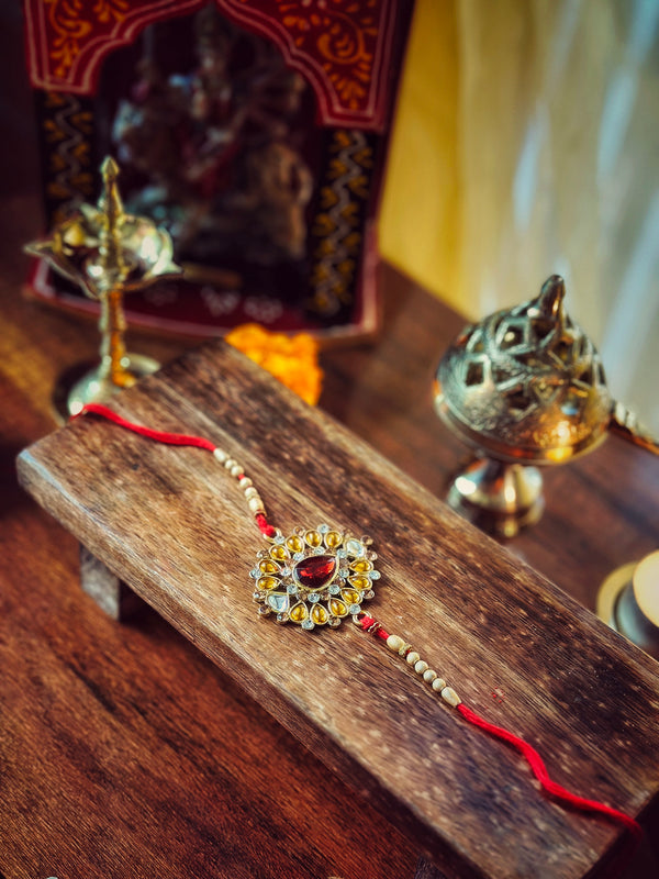 Royal Rajbandhan Kundan Rakhi