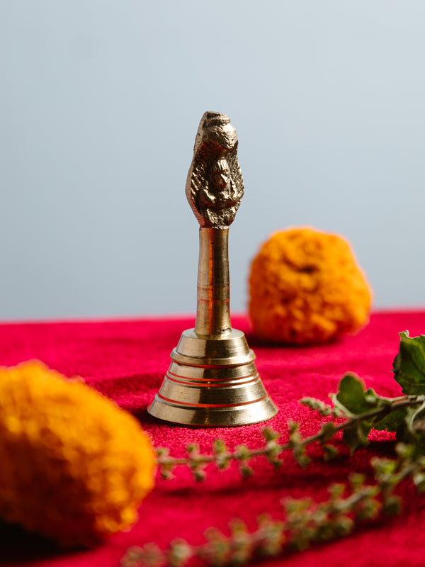 Brass Pooja Bell | Antique Finish