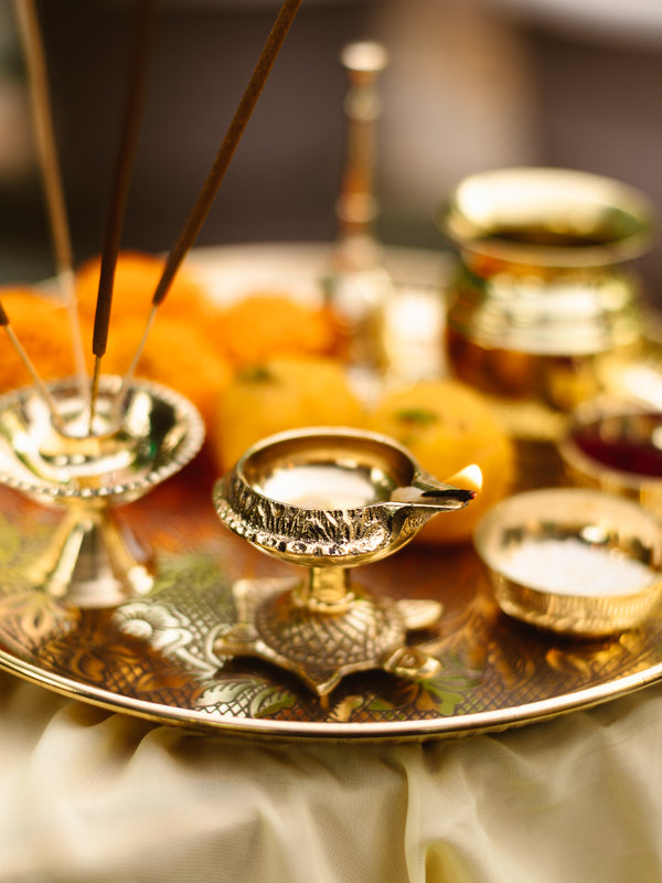 Brass Pooja Thali | Set of 7