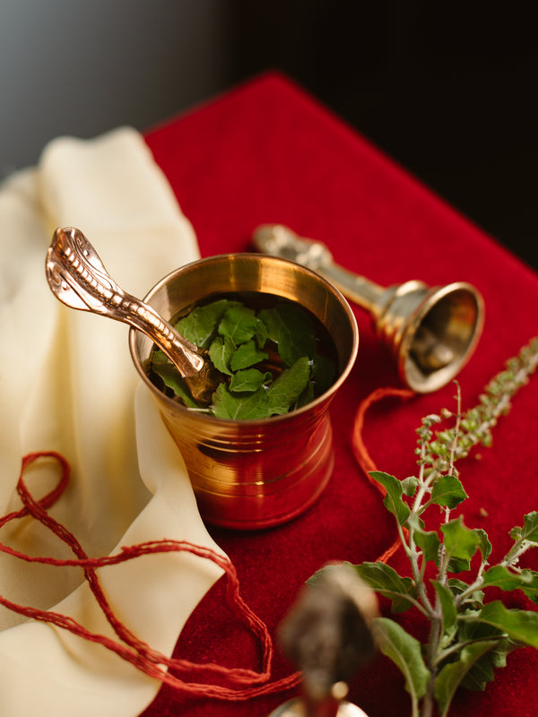 Copper Water Pot with Spoon