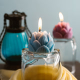 Soy Wax Candles | Laxmi Lotus Design | Set of 2