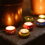 Soy Wax Diya Candles | Matki Design | Set of 6